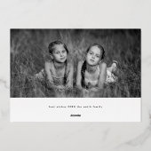 最もエレガント幸せモダンな休日2写真 箔シーズンカード (裏面)