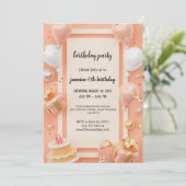 最もエレガント誕生日の招待 招待状 (スタンド正面)