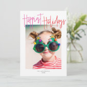 最もカラフル幸せな休日のスクリプト |休日の写真 シーズンカード (スタンド正面)