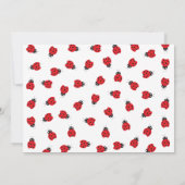 最もキュートなレディバグの子供の誕生日パーティー サンキューカード (裏面)