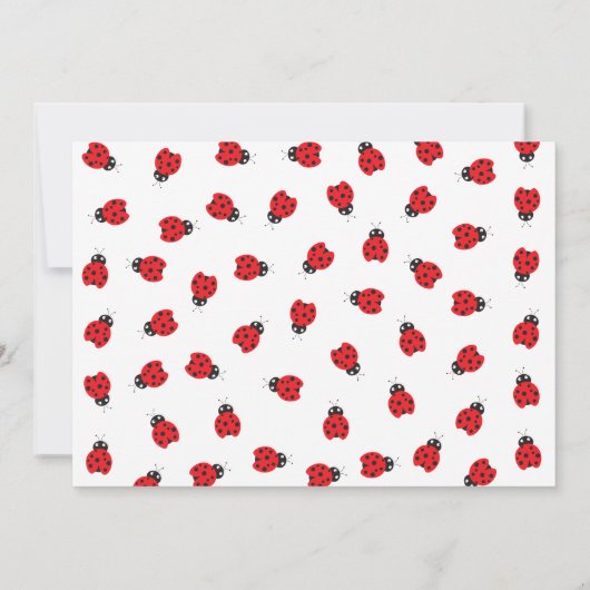 最もキュートなレディバグの子供の誕生日パーティー サンキューカード (裏面)