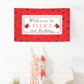 最もキュートなレディバグの子供の誕生日パーティー 横断幕 (インサイチュ)