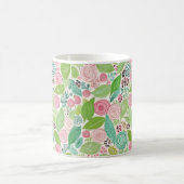 最もキュートな花のデザイン コーヒーマグカップ (中央)