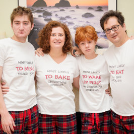 最もクッキーを焼く可能性が高いクリスマスファミリーパーティー Tシャツ