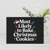 最もクリスマスお菓子を焼く可能性が高い家族 シーズンカード (スタンド正面)