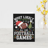 最もクリスマスにサッカーの試合を観る人 カード (黄色い花)