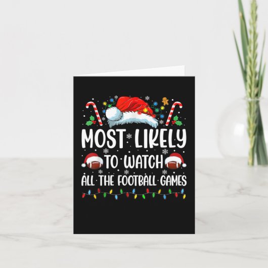 最もクリスマスにサッカーの試合を観る人 カード (正面)
