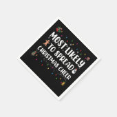 最もクリスマスの応援の家族のクリスマスを広げる可能性が高い スタンダードカクテルナプキン (角)