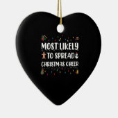 最もクリスマスの応援の家族のクリスマスを広げる可能性が高い セラミックオーナメント (右)