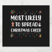 最もクリスマスの応援の家族のクリスマスを広げる可能性が高い ビールラベル (シングルラベル)