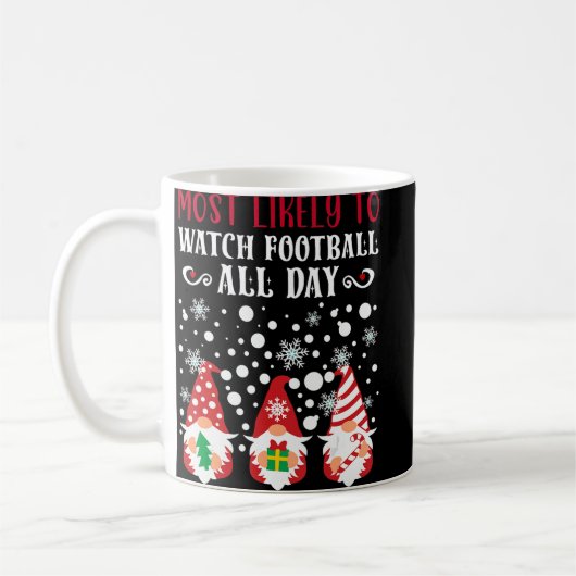 最もクリスマスの格言がサッカーを見る コーヒーマグカップ (左)