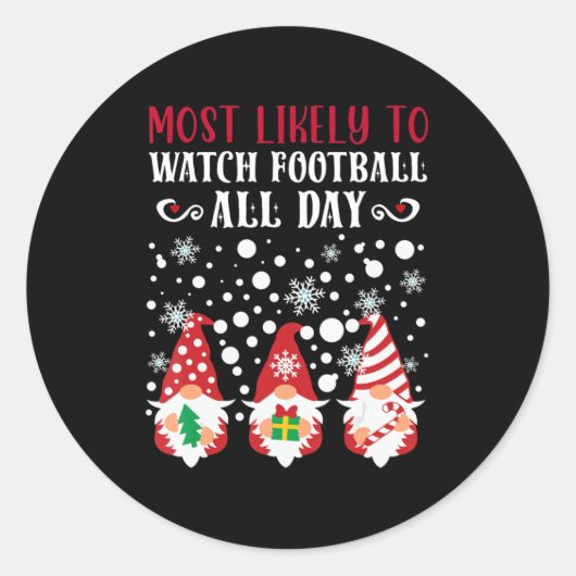最もクリスマスの格言がサッカーを見る ラウンドシール (正面)