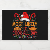 最もクリスマスや感謝祭に一日中料理をしそう フードラベル (シングルラベル)