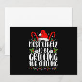 最もクリスマスをグリルとチルで過ごしそう 招待状 (正面/裏面)