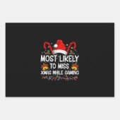 最もクリスマスをゲームで過ごしてしまいそうな人 ラッピングペーパーシート (正面)