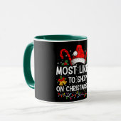 最もクリスマスイブに買い物をする人 マグカップ (正面左)