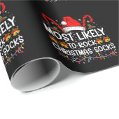 最もクリスマスソックスを格好よく履きこなす人 面白い クリスマス ラッピングペーパー (ロールコーナー)