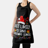 最もクリスマスソングを歌いそう エプロン (インサイチュ)
