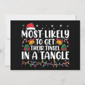 最もクリスマスツリーの飾りをぐちゃぐちゃにする可能性が高い 招待状 (正面)