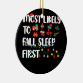 最もクリスマス秋寝る最初の家族に可能性が高い セラミックオーナメント (右)