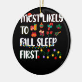最もクリスマス秋寝る最初の家族に可能性が高い セラミックオーナメント (左)