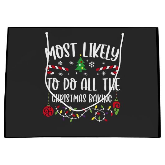 最もクリスマス・ベーカリーをやりそうな人 ラージペーパーバッグ (正面)