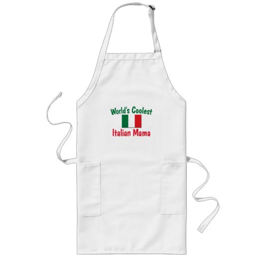 最もクールでイタリアンなママ ロングエプロン (正面)
