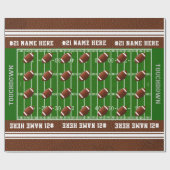 最もクールでパーソナライズなフットボールの包装紙ロール ラッピングペーパー (フラット)