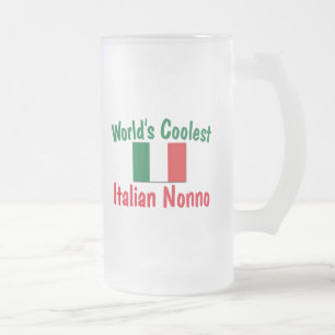 最もクールなイタリア語Nonno フロストグラスビールジョッキ