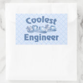 最もクールなエンジニア 長方形シール (バッグ)