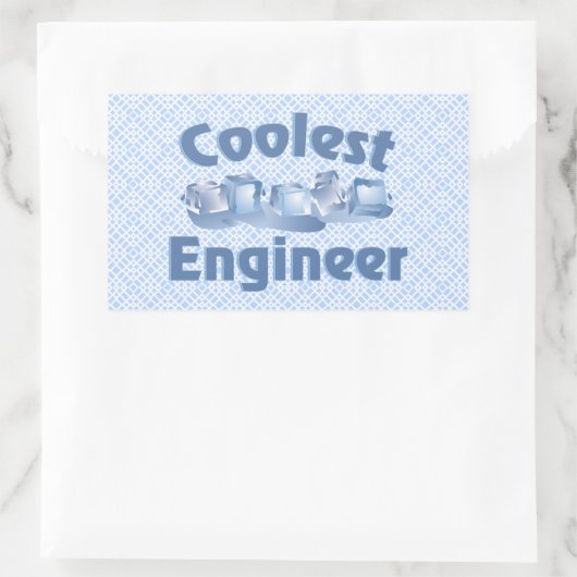 最もクールなエンジニア 長方形シール (バッグ)