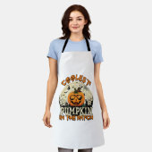 最もクールなカボチャ畑のサングラス 魔女の帽子 ハロウィン エプロン (着用した状態)