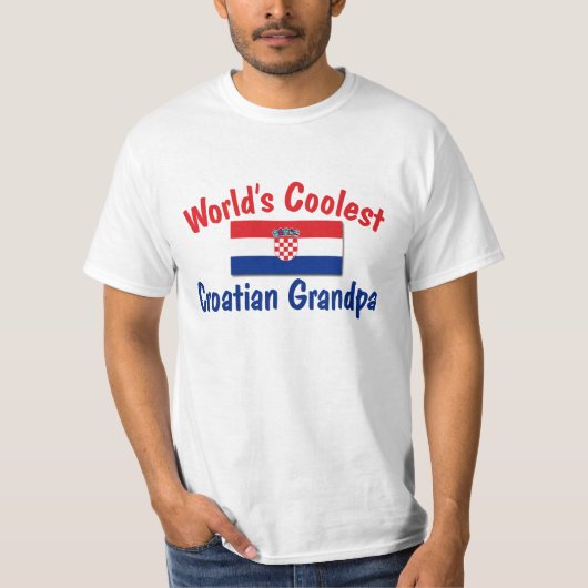 最もクールなクロアチアの祖父 Tシャツ (正面)