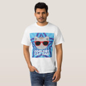 最もクールなネコおやじ サングラス ネコ Tシャツ (正面フル)