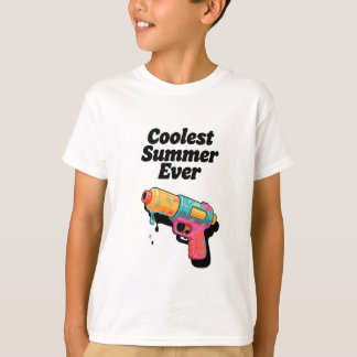 最もクールな夏 - レトロネオンウォーターガン サルカズム Tシャツ