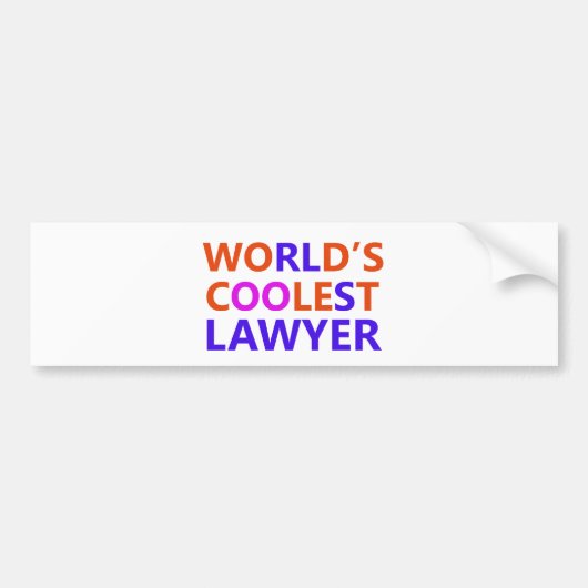 最もクールな弁護士 バンパーステッカー (正面)