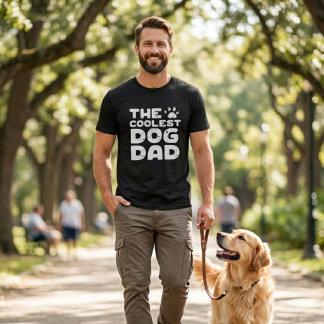 最もクールな犬の父さんの足跡 Tシャツ