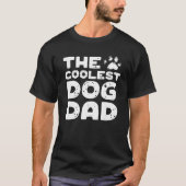 最もクールな犬の父さんの足跡 Tシャツ (正面)