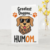 最もクールなHumom犬 グレイテストカード カード (黄色い花)