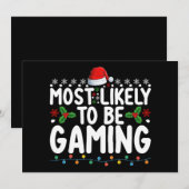 最もゲームのビデオゲームプレイヤーである可能性が高い 招待状 (正面/裏面)