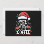 最もコーヒーを飲み干す家族X'mas シーズンカード (正面)