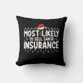 最もサンタインシュアランスクリスマスを売る可能性が高い クッション (正面)