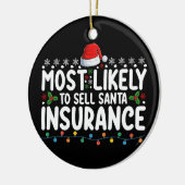 最もサンタインシュアランスクリスマスを売る可能性が高い セラミックオーナメント (左)