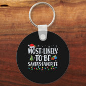 最もサンタクロースのお気に入りの家族である キーホルダー (正面)