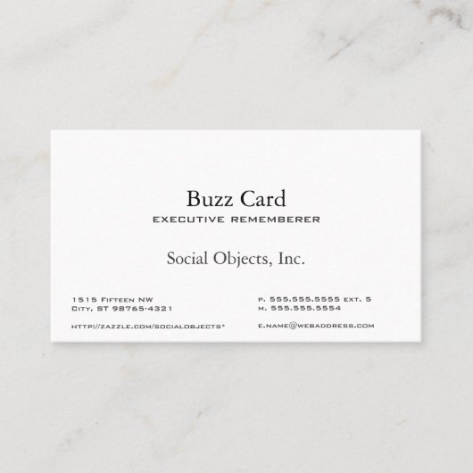 最もシンプルなセリフのアメリカ人のGaramondのゴシック様式テンプレート 名刺 (正面)