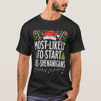 最もシーナニガンクリスマスファミリーCを開始する可能性が高い Tシャツ