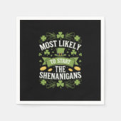 最もシーナニガンSt patricksを始める可能性が高い スタンダードカクテルナプキン (正面)