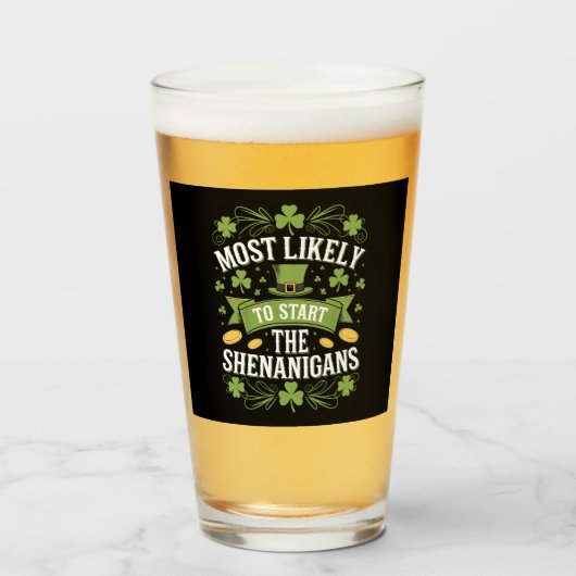 最もシーナニガンSt patricksを始める可能性が高い タンブラーグラス (ドリンク正面)
