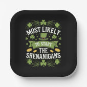 最もシーナニガンSt patricksを始める可能性が高い ペーパープレート (正面)