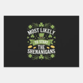 最もシーナニガンSt patricksを始める可能性が高い ラッピングペーパーシート (正面)